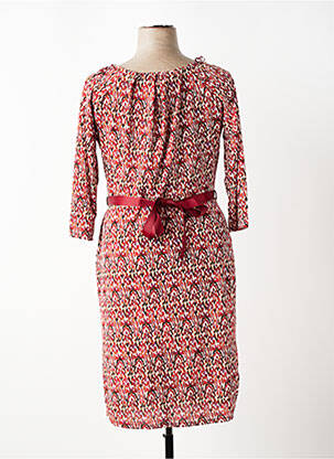 Rochie midi mâneci 3/4 mâneci 3/4 roșu JULIE GUERLANDE femeie