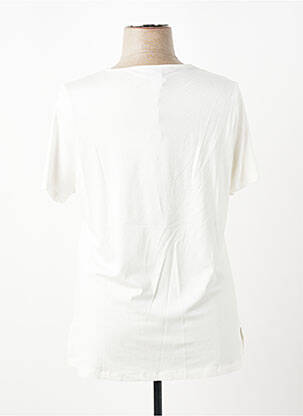 Tricou guler în v mâneci scurte bej FRANCE RIVOIRE femeie