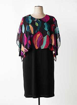 Rochie midi mâneci 3/4 mâneci 3/4 negru FRANCE RIVOIRE femeie