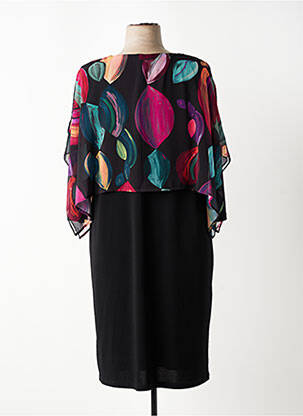 Rochie midi mâneci 3/4 mâneci 3/4 negru FRANCE RIVOIRE femeie