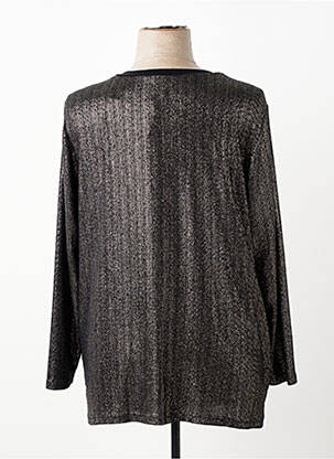 Top elasticitate mâneci lungi negru FRANCE RIVOIRE femeie