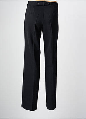 Pantalon drept țesătură crep talie înaltă negru FLEUR DE SEL femeie