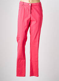 Pantalon slim țesătură poplin mărime normală roz DIANE LAURY femeie