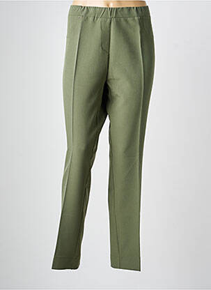 Pantalon slim talie elastică mărime normală verde TELMAIL femeie