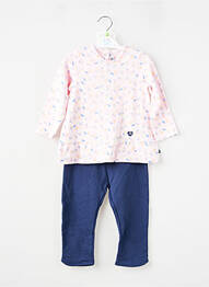 Set pantaloni tip de tricou roz SUCRE D'ORGE fată