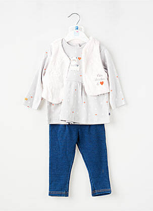 Set pantaloni tip de tricou gri SUCRE D'ORGE fată