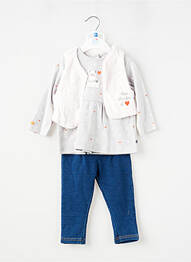 Set pantaloni tip de tricou gri SUCRE D'ORGE fată