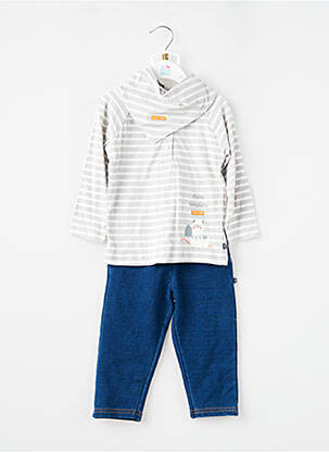 Set pantaloni tip de tricou gri SUCRE D'ORGE băiat