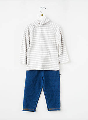 Set pantaloni tip de tricou gri SUCRE D'ORGE băiat