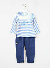 Set pantaloni tip de tricou albastru SUCRE D'ORGE băiat