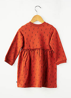 Rochie scurtă mâneci lungi mâneci lungi portocalie SUCRE D'ORGE fată