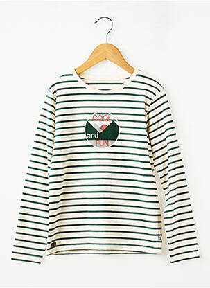 Tricou mâneci lungi mâneci lungi alb SUCRE D'ORGE băiat