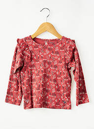 Tricou croială dreaptă mâneci lungi roșu SUCRE D'ORGE fată