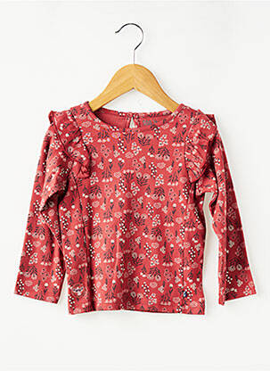 Tricou croială dreaptă mâneci lungi roșu SUCRE D'ORGE fată