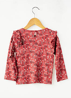 Tricou croială dreaptă mâneci lungi roșu SUCRE D'ORGE fată