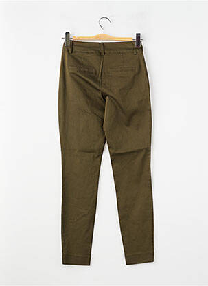 Pantalon slim țesătură poplin mărime normală verde KAFFE femeie