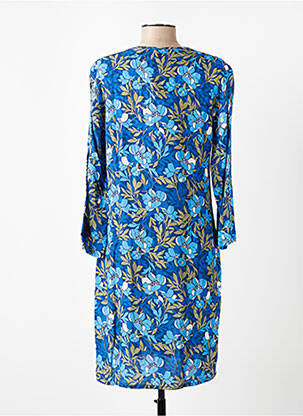 Rochie midi imprimeu floral mâneci 3/4 albastru LE PETIT BAIGNEUR femeie