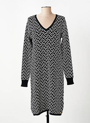 Rochie pulover croială dreaptă mâneci lungi negru CREAM femeie