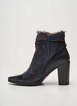 Botine/ghete țesătură satinată toc de 7 la 9 cm albastru HISPANITAS femeie