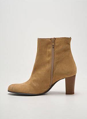 Botine/ghete toc pătrat toc de 4 la 6 cm bej TOO MUCH femeie