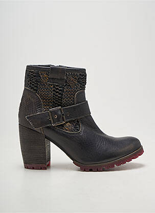 Botine/ghete toc pătrat toc de 7 la 9 cm negru KARSTON femeie