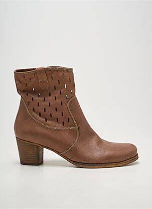 Botine/ghete toc pătrat toc de 4 la 6 cm maro KARSTON femeie