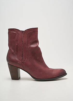 Botine/ghete toc pătrat toc de 7 la 9 cm violet KARSTON femeie