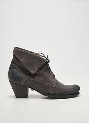Botine/ghete cubanez toc de 4 la 6 cm gri KARSTON femeie