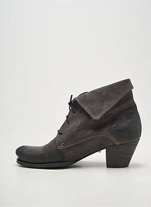 Botine/ghete cubanez toc de 4 la 6 cm gri KARSTON femeie
