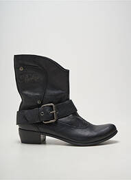 Botine/ghete țesătură satinată toc de 4 la 6 cm negru REPLAY femeie