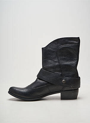Botine/ghete țesătură satinată toc de 4 la 6 cm negru REPLAY femeie