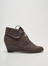 Botine/ghete vârf rotund toc de 4 la 6 cm gri MADISON femeie