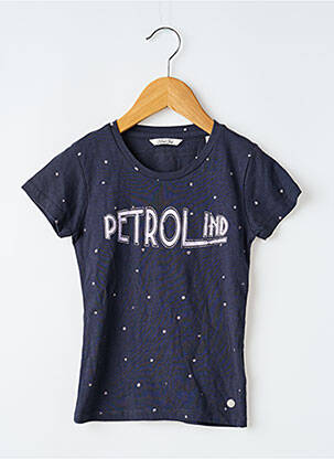 Tricou croială cambrată mâneci scurte albastru PETROL INDUSTRIES fată