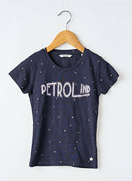 Tricou croială cambrată mâneci scurte albastru PETROL INDUSTRIES fată