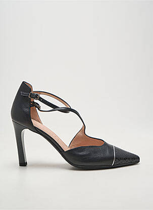 Pantofi cu toc țesătură satinată toc de 7 la 9 cm negru HISPANITAS femeie