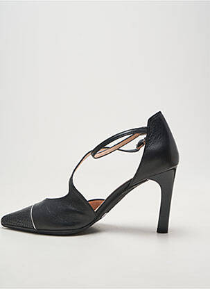 Pantofi cu toc țesătură satinată toc de 7 la 9 cm negru HISPANITAS femeie