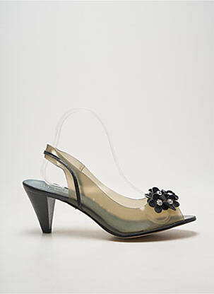 Pantofi cu toc cubanez toc de 7 la 9 cm negru MADISON femeie