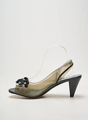 Pantofi cu toc cubanez toc de 7 la 9 cm negru MADISON femeie