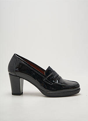 Mocasini material neted toc de 7 la 9 cm negru KARSTON femeie