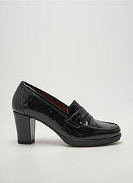Mocasini material neted toc de 7 la 9 cm negru KARSTON femeie