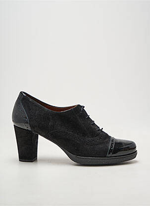 Derby-uri material neted toc de 7 la 9 cm negru KARSTON femeie