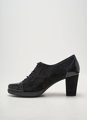 Derby-uri material neted toc de 7 la 9 cm negru KARSTON femeie