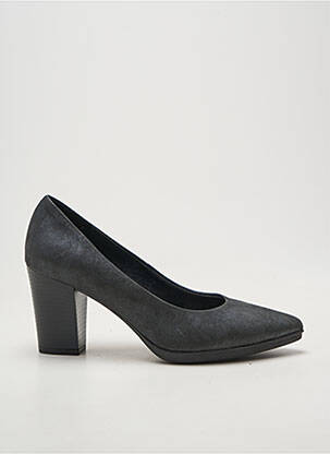 Pantofi cu toc toc pătrat toc de 7 la 9 cm gri KARSTON femeie