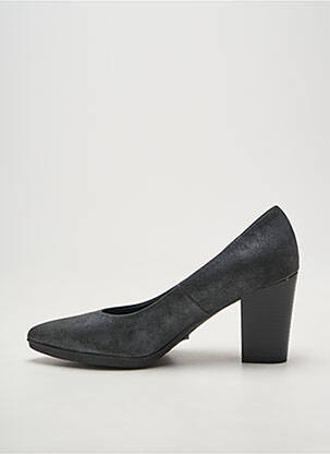 Pantofi cu toc toc pătrat toc de 7 la 9 cm gri KARSTON femeie