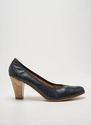 Pantofi cu toc țesătură satinată toc de 7 la 9 cm negru KARSTON femeie