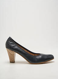 Pantofi cu toc țesătură satinată toc de 7 la 9 cm negru KARSTON femeie