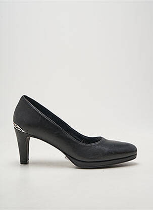 Pantofi cu toc țesătură satinată toc de 7 la 9 cm negru MYMA femeie