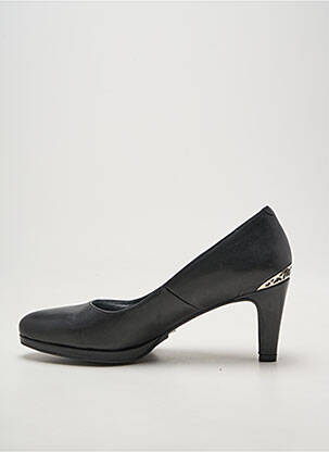 Pantofi cu toc țesătură satinată toc de 7 la 9 cm negru MYMA femeie