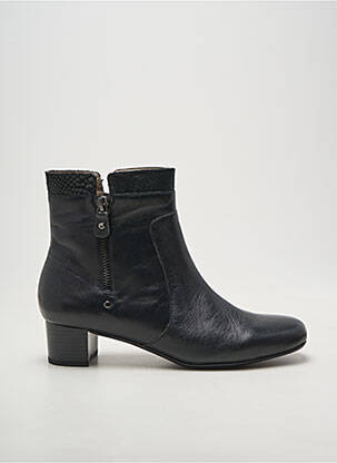 Botine/ghete țesătură satinată toc plat până la 3 cm negru SWEET femeie