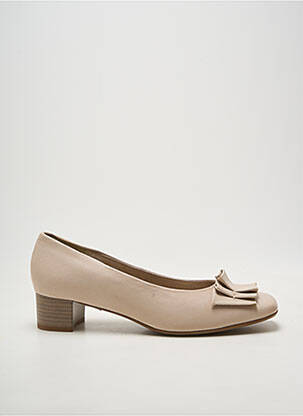Pantofi cu toc toc pătrat toc de 4 la 6 cm bej SWEET femeie